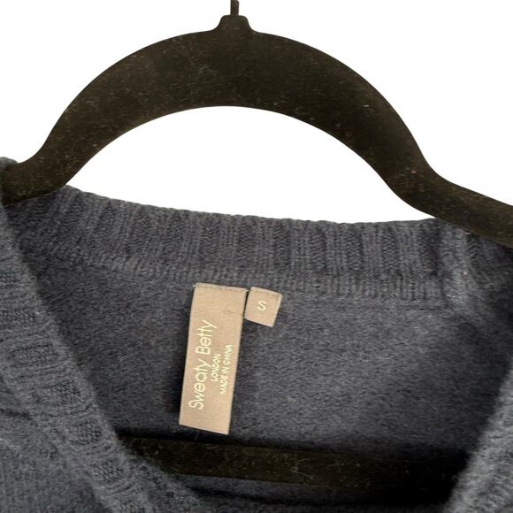 Sweaty Betty Elevate Mountain Blue Wool Yak Jumper Sweater Womens Small - Picture 5 of 7